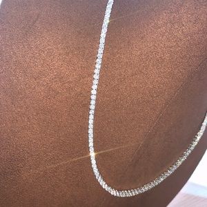 Tennis Necklace 14K White Gold Plated